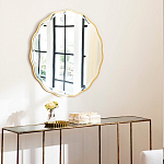 Золотое настенное зеркало Yvon Mirror варинант исполнения - 3 | Loft Concept в Москве