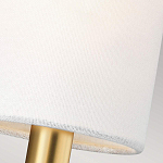 Бра с прямоугольным основанием цвета латунь и 2-мя белыми цилиндрическими льняными абажурами Feiss варинант исполнения - 3 | Loft Concept в Москве