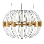 Люстра круглая с прозрачными элементами в форме полумесяца Crystal Crescent варинант исполнения - 4 | Loft Concept в Москве