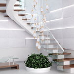 Большая каскадная люстра с хрустальными подвесками Esme Drops Crystal Brass Cascade Chandelier 25 варинант исполнения - 2 | Loft Concept в Москве