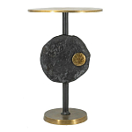 Столик приставной с абстрактным основанием и акцентом в виде золотистого диска Heavenly Space варинант исполнения - 1 | Loft Concept в Москве