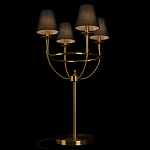 Настольная лампа на металлическом основании бронзового цвета с 4-мя черными конусовидными абажурами Dignity варинант исполнения - 4 | Loft Concept в Москве