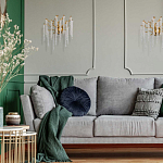 Бра золотого цвета с ветвями и хрустальными подвесками FAIRYTREE Light варинант исполнения - 8 | Loft Concept в Москве