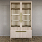 Витрина Primo со стеклянными фасадами и буфетом шпон Светлый дуб варинант исполнения - 2 | Loft Concept в Москве