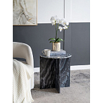 Столик кофейный с столешницей из черного мрамора Compact Black Marble Table варинант исполнения - 7 | Loft Concept в Москве