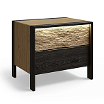 Тумба 2 ящика с подсветкой на рельефном фасаде Warm Industrial варинант исполнения - 3 | Loft Concept в Москве