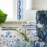 Обои ручная роспись Porto by Alessandra Branca Original colourway on dyed paper варинант исполнения - 3 | Loft Concept в Москве