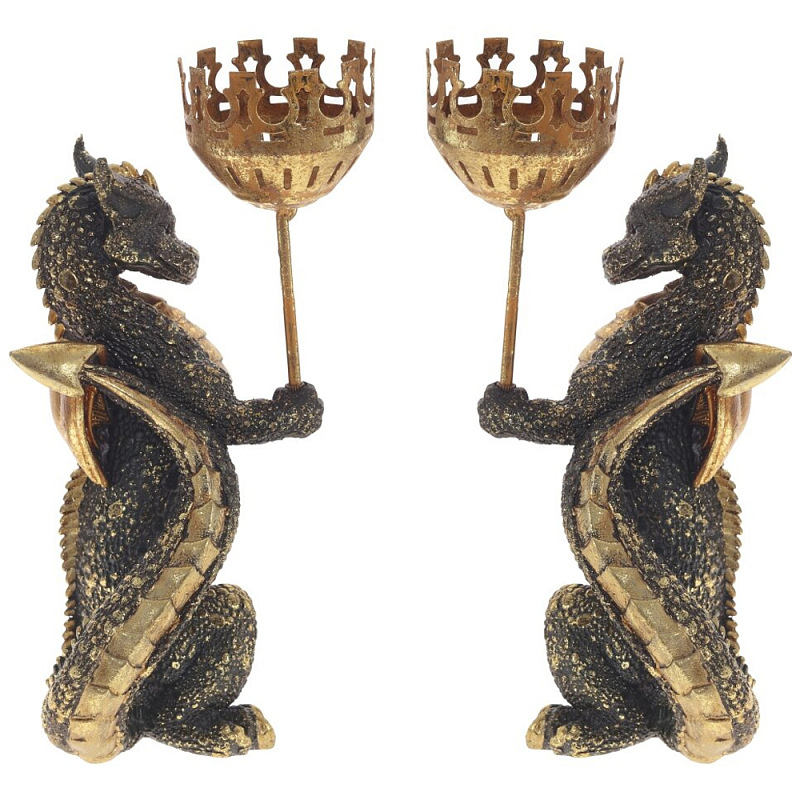     Dragon candlestick Gold Red L or R     | Loft Concept 