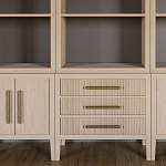 Модульный стеллаж Primo из трех составных элементов Светлый дуб варинант исполнения - 6 | Loft Concept в Москве