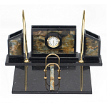 Настольный письменный набор из камня офиокальцит и змеевик Successful Leader варинант исполнения - 1 | Loft Concept в Москве