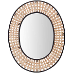 Настенное овальное зеркало в раме из ротанга Ellery Rattan Wicker Mirror варинант исполнения - 1 | Loft Concept в Москве