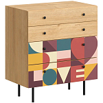 Комод с принтом на ящиках Elise Chest of Drawers варинант исполнения - 7 | Loft Concept в Москве