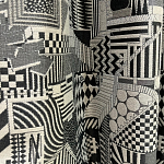 Мебельная ткань Шенилл черно-белый принт 280 см T3-44 варинант исполнения - 1 | Loft Concept в Москве