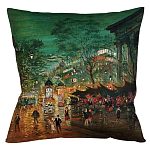 Подушка декоративная Париж ночной Impressionism in Art варинант исполнения - 1 | Loft Concept в Москве