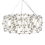 Люстра с тонкой металлической конструкцией цвета золото Quasar варинант исполнения - 2 | Loft Concept в Москве