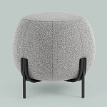 Пуф в ткани букле серого цвета Pikelet варинант исполнения - 2 | Loft Concept в Москве