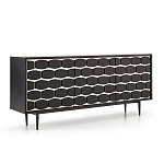 Дизайнерский комод чёрный с фактурным фасадом Billy варинант исполнения - 1 | Loft Concept в Москве