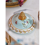 Шкатулка с крышкой из голубого фарфора с риунком птиц и цветов Blue Garden варинант исполнения - 5 | Loft Concept в Москве