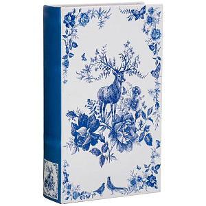 Шкатулка-книга с сейфом Deer and Blue Flowers Book Box