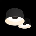 Потолочный светильник с 2-мя цилиндрическими абажурами серого и черного цвета Urban Dome варинант исполнения - 6 | Loft Concept в Москве