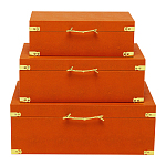 Комплект оранжевых чемоданов Golden Twigs варинант исполнения - 1 | Loft Concept в Москве