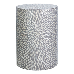 Столик с инкрустацией с перламутровым узором Flower Grey варинант исполнения - 1 | Loft Concept в Москве