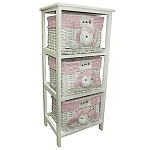 Стеллаж для детской с животными с плетенными корзинами Cute Elephant варинант исполнения - 1 | Loft Concept в Москве