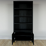 Книжный Стеллаж Elsa Dreams Black с задней стенкой варинант исполнения - 4 | Loft Concept в Москве