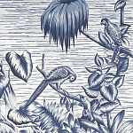 Обои ручная роспись Le Brésil Mer Bleue варинант исполнения - 1 | Loft Concept в Москве