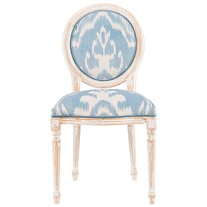Мягкий стул со светло-голубым узором Ikat Pattern