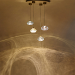 Подвесной светильник с прозрачным стеклянным плафоном округлой формы Effervia  варинант исполнения - 5 | Loft Concept в Москве