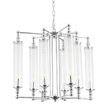 Люстра с 8-ю прозрачными цилиндрическими плафонами Jeanette варинант исполнения - 1 | Loft Concept в Москве