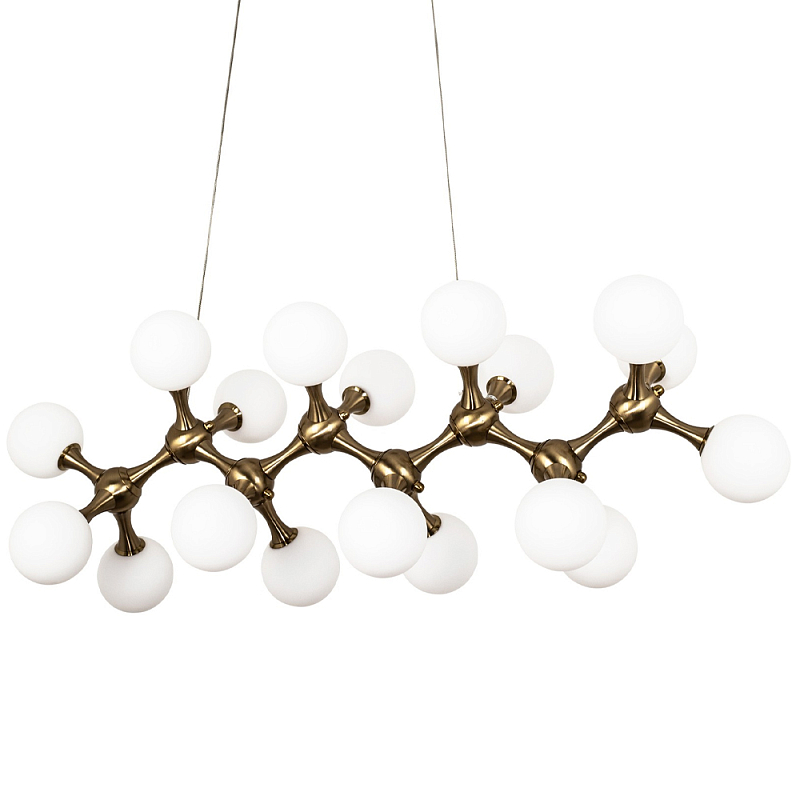        Pearls Suspension Linear Brass Chandelier       | Loft Concept 