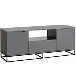 ТВ-тумба цвета графит с  2-мя дверцами и ящиком Strict Lines варинант исполнения - 1 | Loft Concept в Москве
