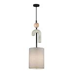 Подвесной светильник с серым тканевым плафоном Flourish варинант исполнения - 2 | Loft Concept в Москве