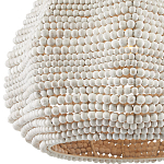 Подвесной светильник в форме купола с декором из круглых деревянных бусин White Wooden Beads Chandelier варинант исполнения - 1 | Loft Concept в Москве