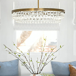 Люстра круглая с подвесками в форме стеклянных капель Glass Rain варинант исполнения - 6 | Loft Concept в Москве