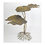 Столик приставной с тремя столешницами Тропические листья Tropical Forest gold варинант исполнения - 3 | Loft Concept в Москве