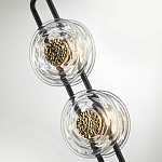 Подвесной светильник с черным основанием и золотистым декором Bruno Duo варинант исполнения - 3 | Loft Concept в Москве