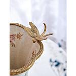 Ваза голубого цвета из фарфора с цветочным рисунком и бронзовой стрекозой Blue Garden варинант исполнения - 8 | Loft Concept в Москве