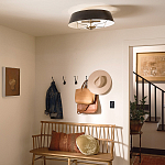 Подвесной светильник с конусовидным металлическим абажуром черного цвета Kichler варинант исполнения - 19 | Loft Concept в Москве