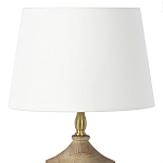 Настольная лампа деревянная с белым абажуром Wooden Table Lamp варинант исполнения - 5 | Loft Concept в Москве