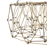 Люстра с тонкой металлической конструкцией цвета золото Quasar варинант исполнения - 5 | Loft Concept в Москве