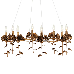 Люстра с каркасом в виде цветков розы и тканевыми абажурами Flowers and Fox Roses варинант исполнения - 3 | Loft Concept в Москве