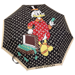 Зонт раскладной LOUIS VUITTON дизайн 003 Черный цвет
