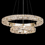 Люстра из 2-х колец с мозаичным хрустальным оформлением Sparks of Crystal варинант исполнения - 4 | Loft Concept в Москве