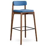 Барный стул из массива ясеня с обивкой из рогожки Elegant Ash варинант исполнения - 1 | Loft Concept в Москве