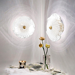 Бра в форме прозрачного стеклянного цветка с рельефной текстурой Textured Glass варинант исполнения - 13 | Loft Concept в Москве