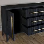 Буфет Primo с тремя ящиками и двумя фасадами Черный дуб варинант исполнения - 5 | Loft Concept в Москве