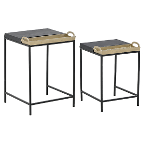 Комплект из 2-х приставных столов с подносами Riyad Salver Side Tables